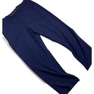 Haggar Classic Fit Pants Mens 38 x 30 Blue Dress Flat Front Lightweight Office